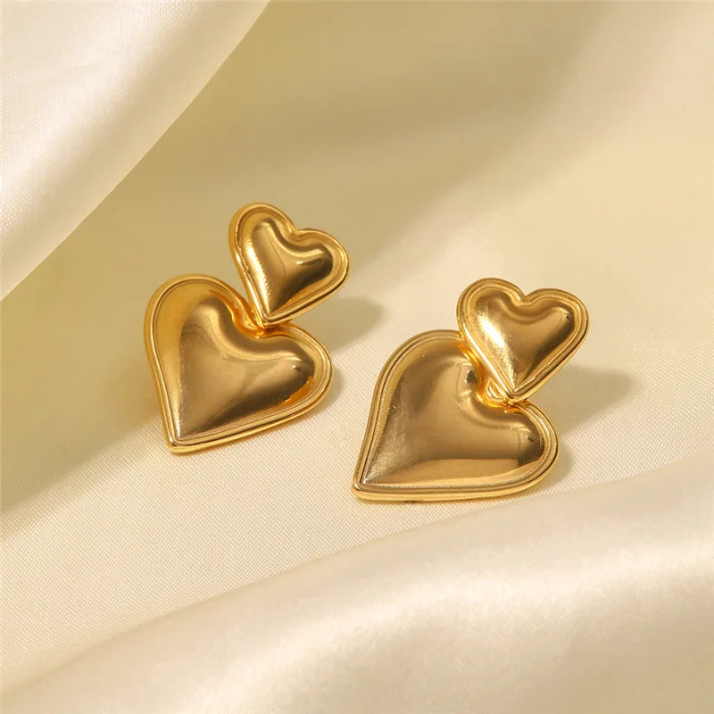 Double Heart earring