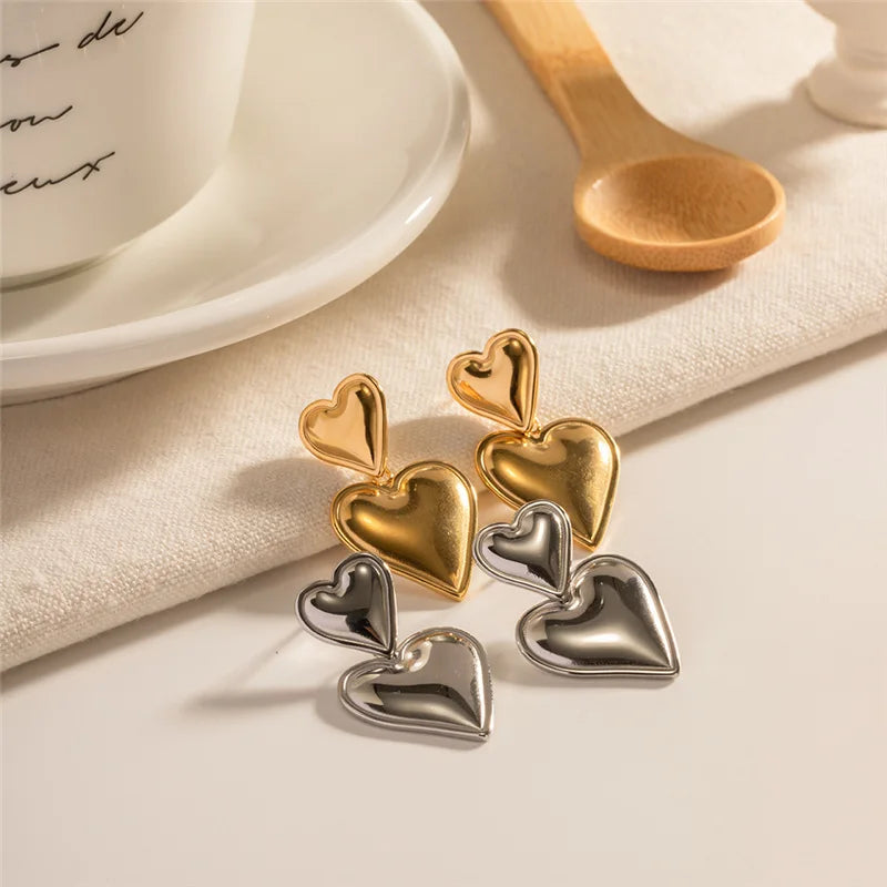 Double Heart earring