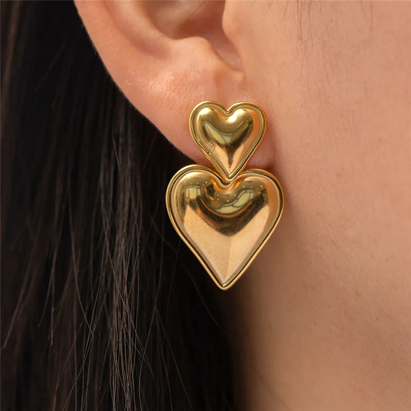 Double Heart earring