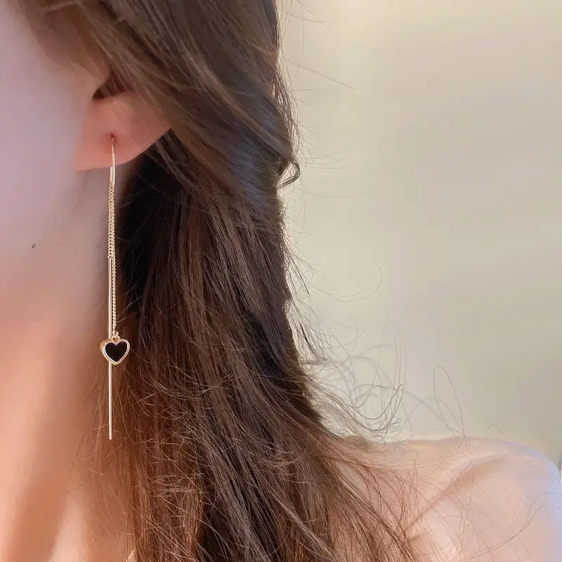 Long wire earring